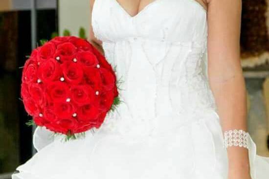 Bouquet vermelho com strass