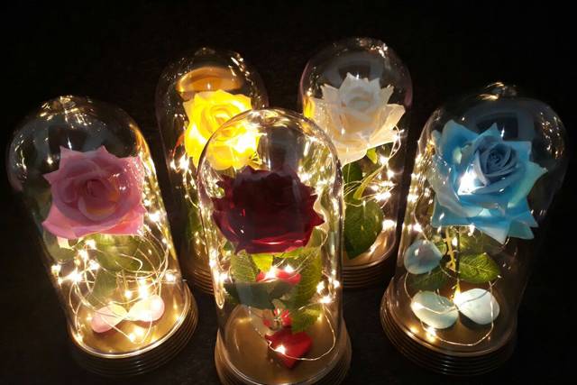 Luminárias da bela e a fera