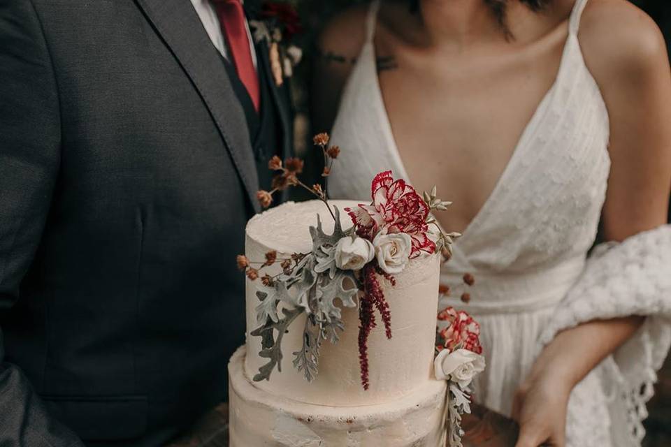 Bolo do casamento Boho