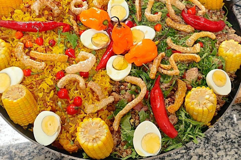 Paella caipira