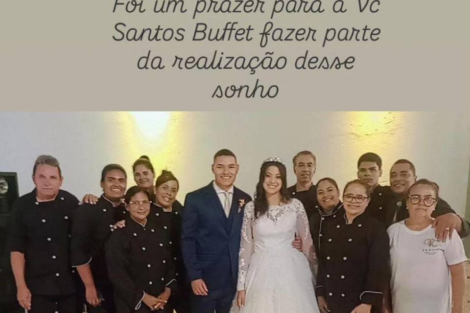 Foto com os noivos