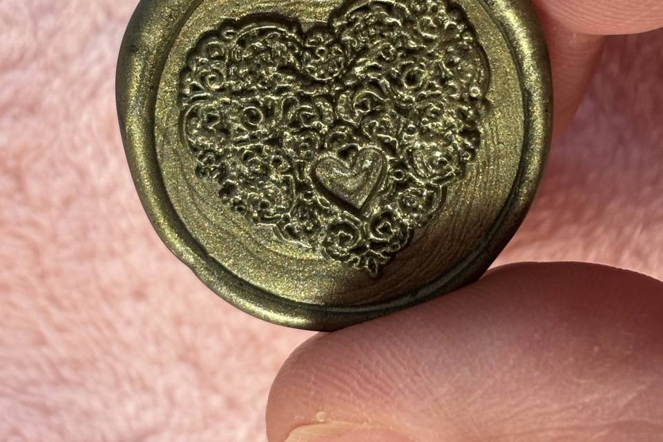 Lacre de cera verde oliva