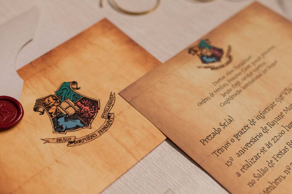 85 Carta Hogowarts  15 anos