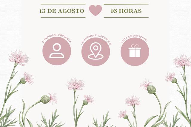Verde e rosa floral