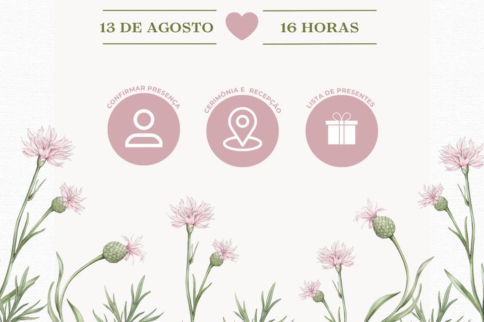 Verde e rosa floral