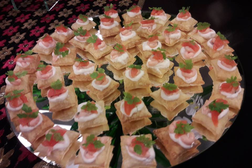 Canapés decorados