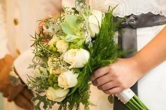 Bouquet Branco com suculenta