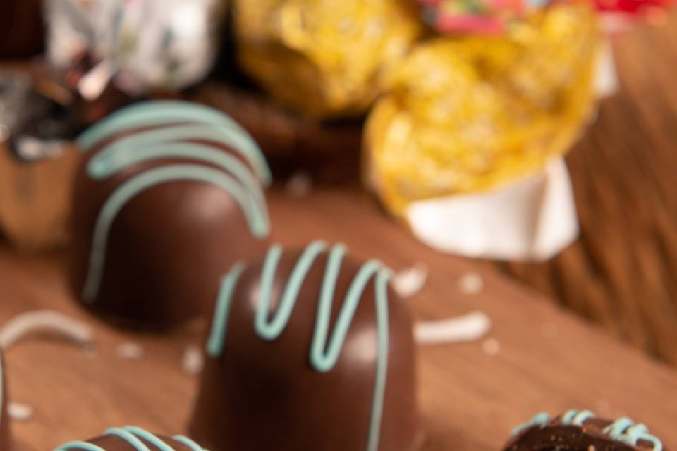 Bombons recheados de coco