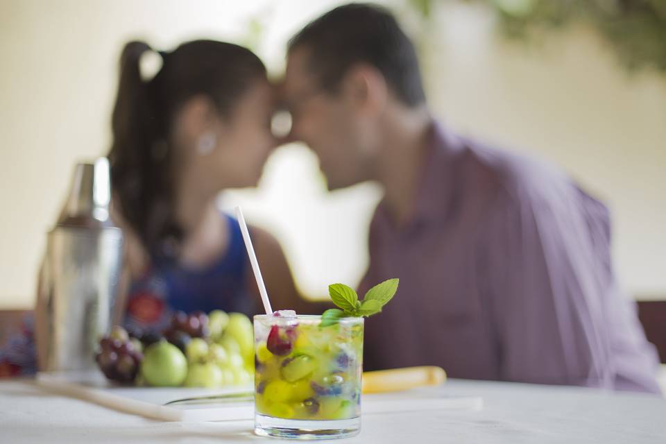 Caipiroska Uva com Manjericão