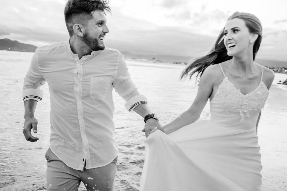 Ensaio de Casal na praia