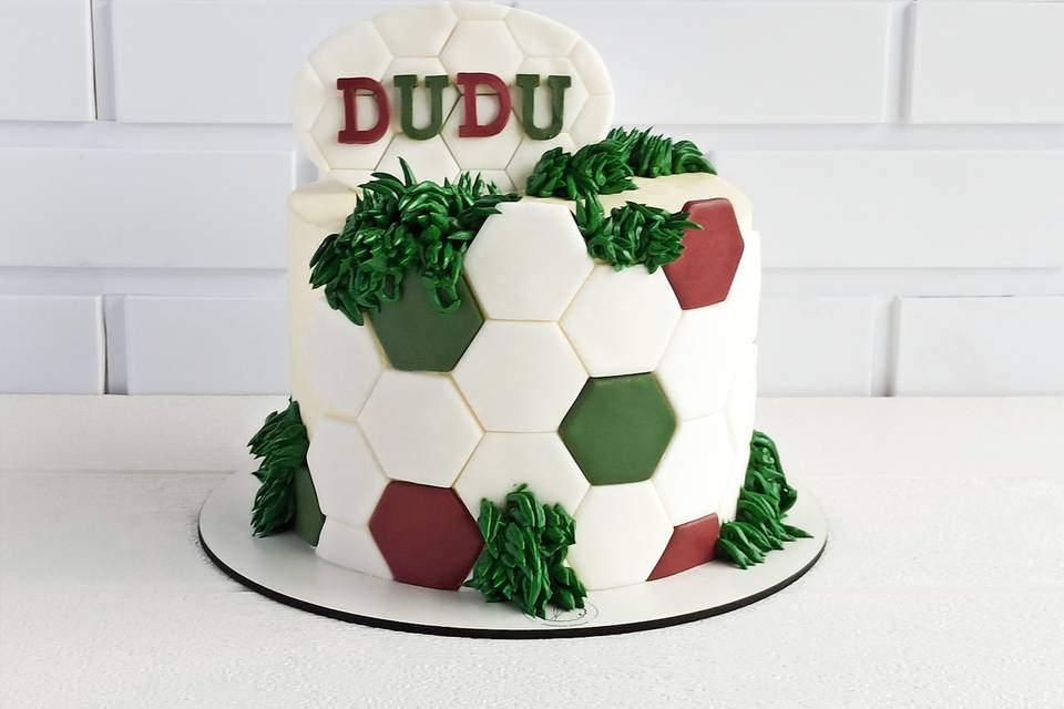 Bolo de pistache futebol