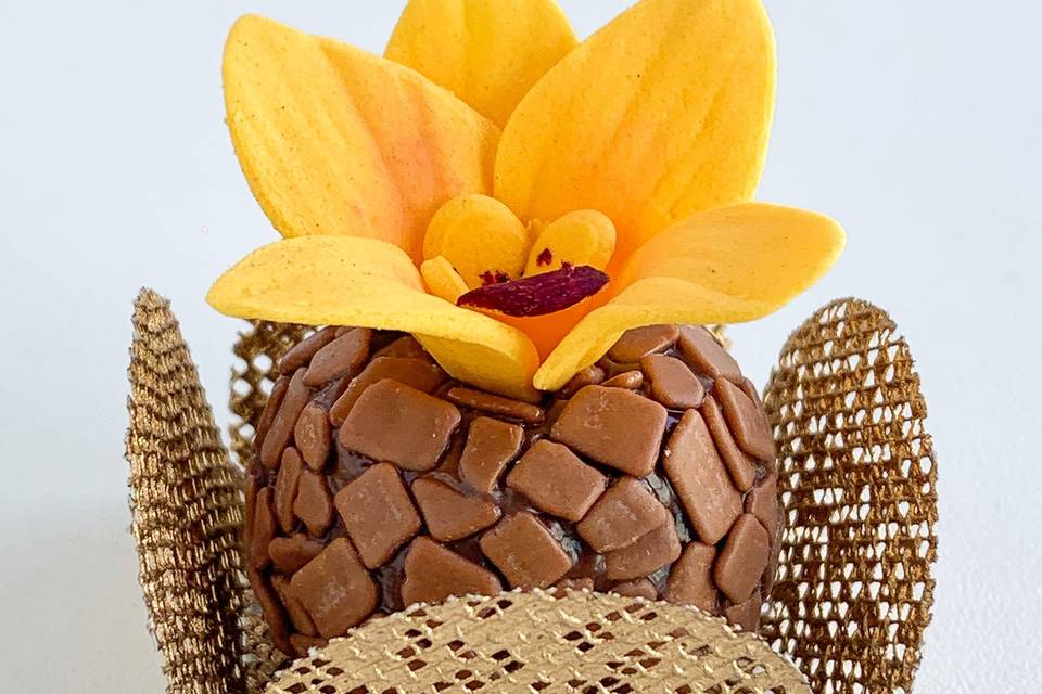 Brigadeiro floral orquídea