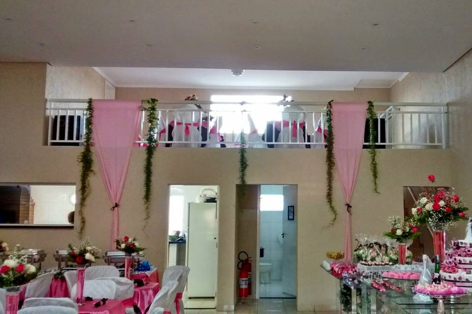 Salão decorado