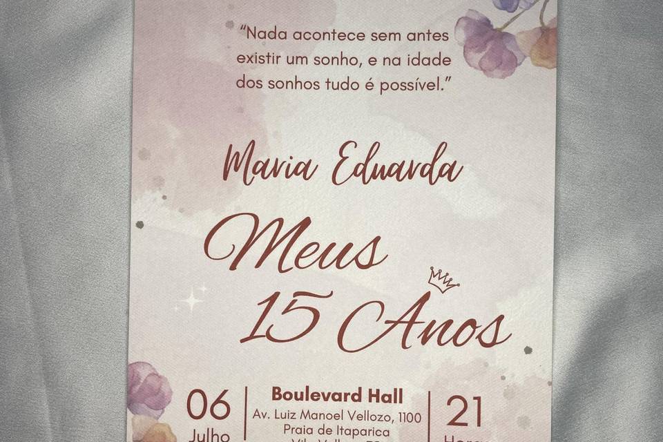 Convite 15 anos