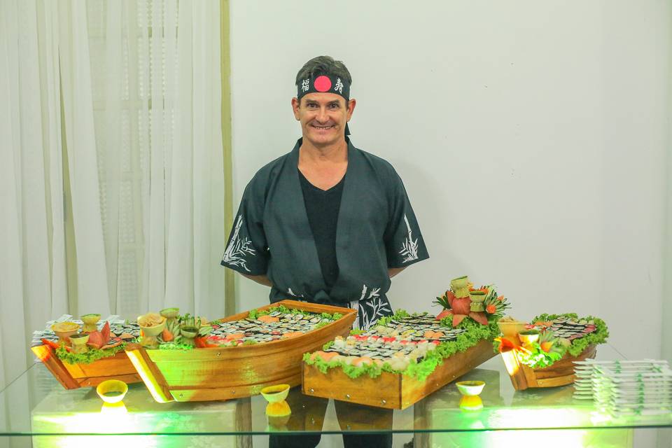 Mesa de Sushi Com Chef