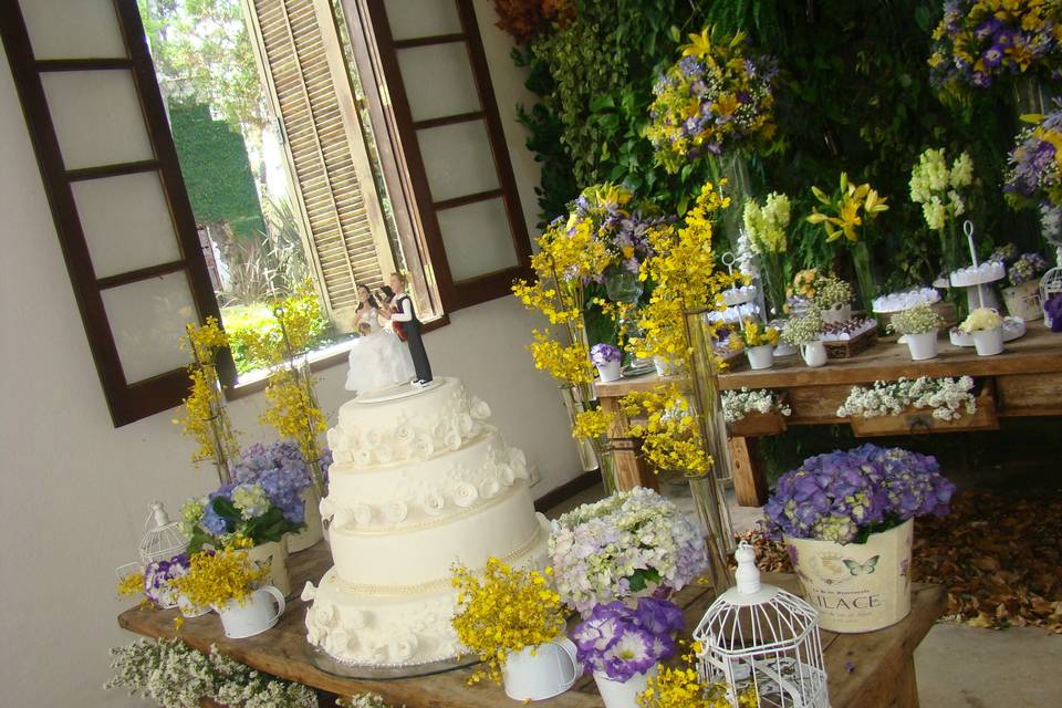 Casamento vintagelilas+amarelo