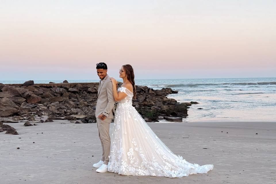 Momento do Casal pós cerimonia