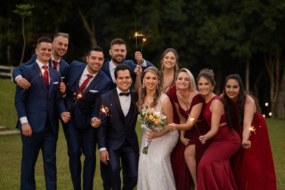 Noivos e padrinhos