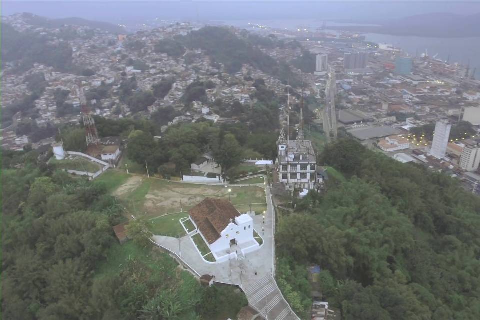 Vista aérea da igreja