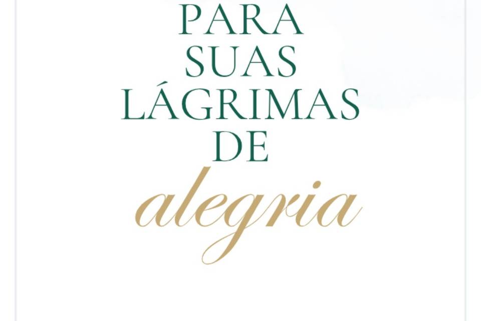 lenços 'lagrimas de alegria '