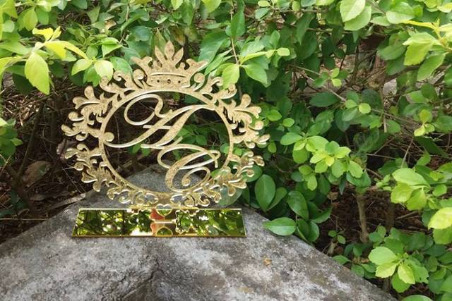 Topo de bolo espelhado