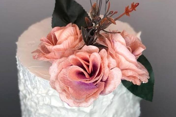 Bolo floral um andar