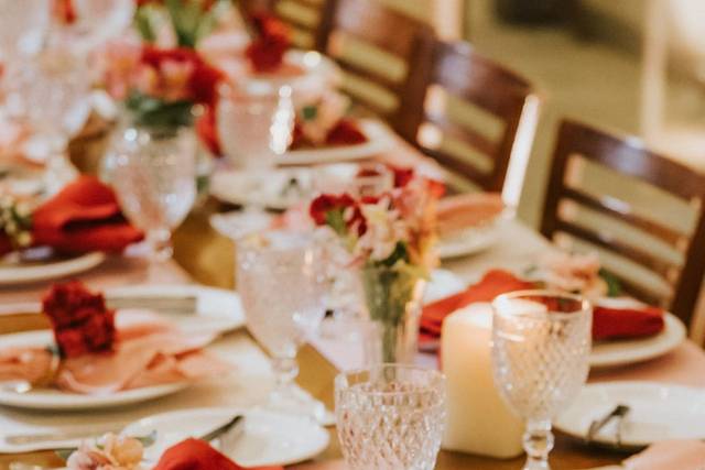 Mesa posta de casamento