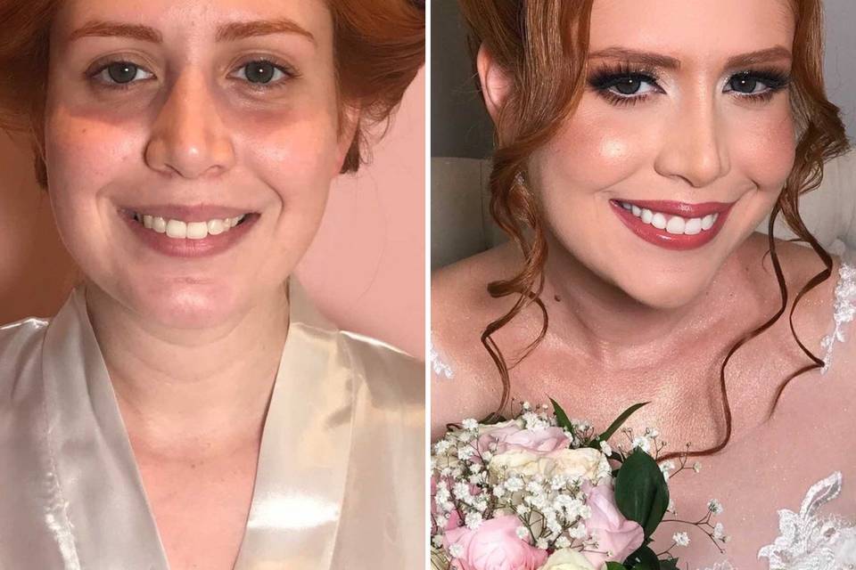 Antes e depois noiva