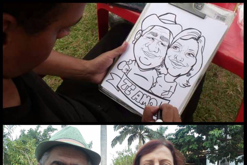 Caricatura ao vivo