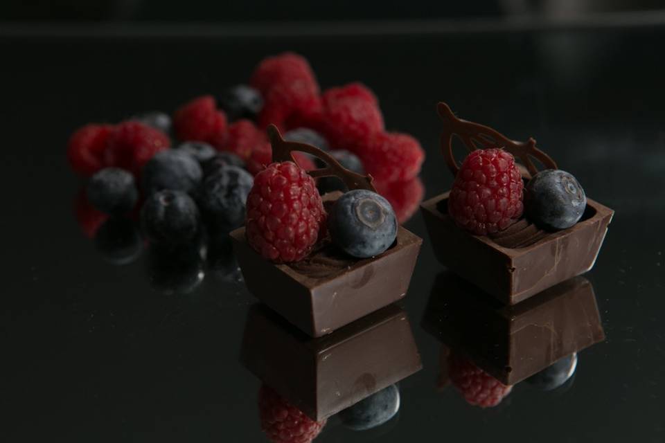 Chocolate e frutas vermelhas