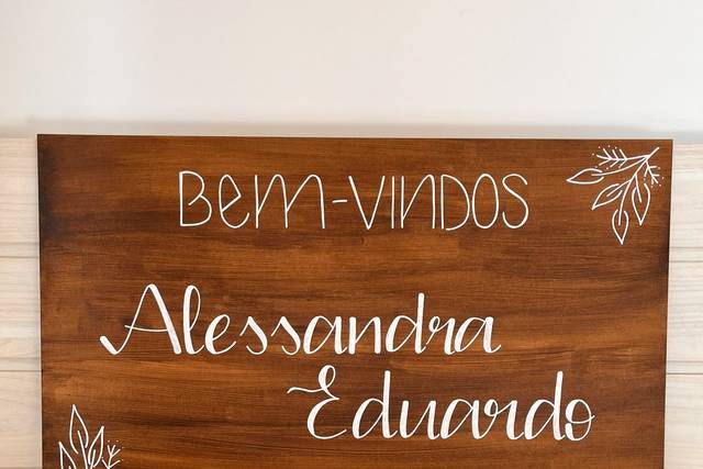 Placa Boas-Vindas