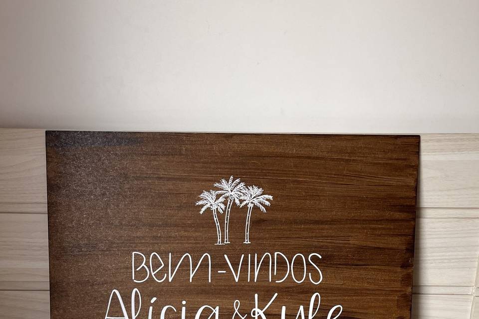Placa de Boas-Vindas
