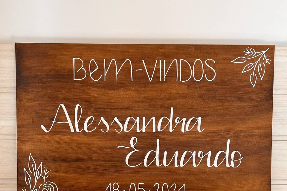 Placa Boas-Vindas