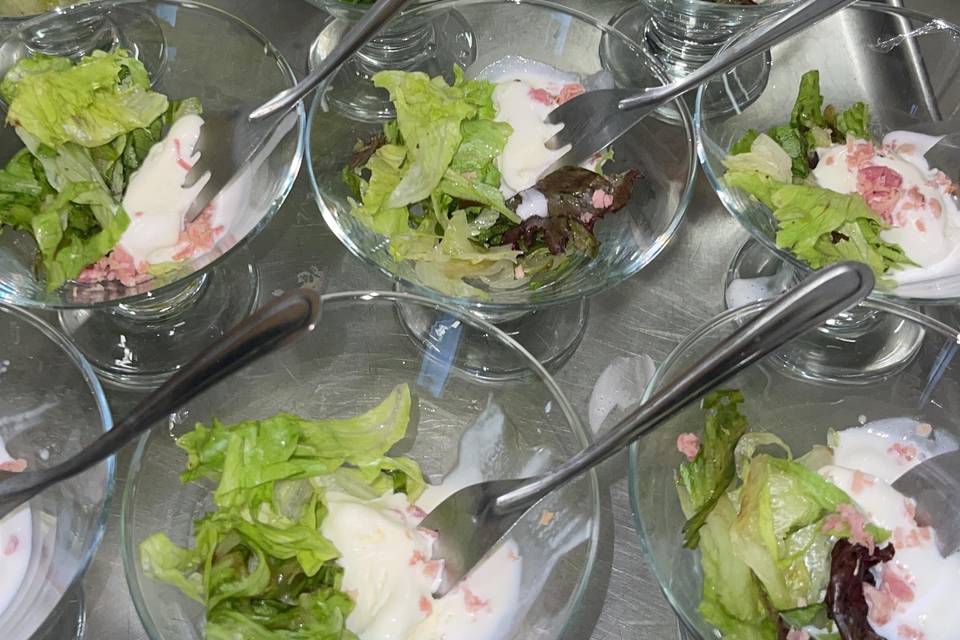 Tacinhas de salada verde