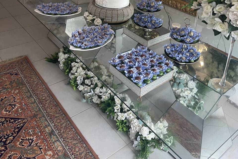 Mesa do bolo - detalhes