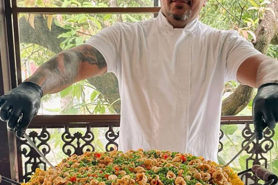Paella caipira finalizada