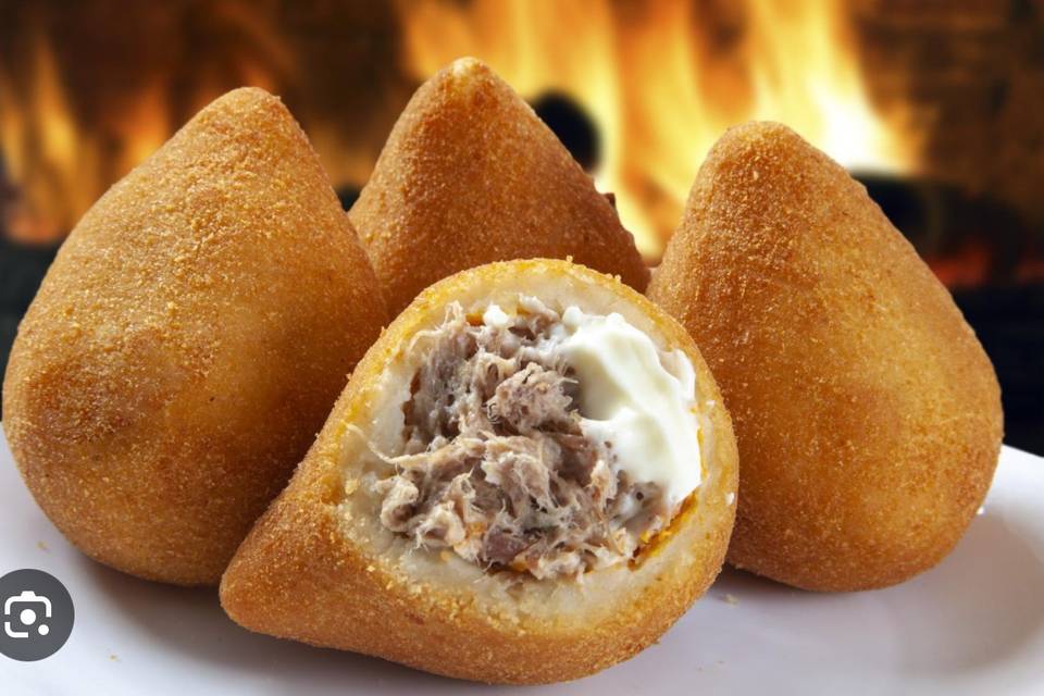 Coxinha de abóbora com costela
