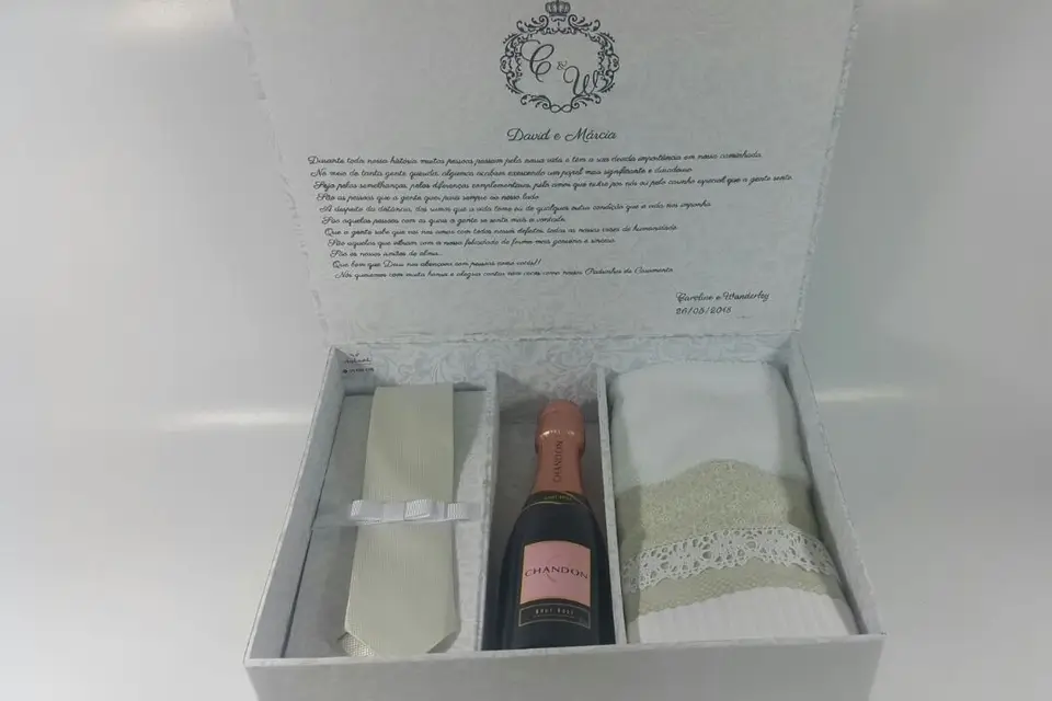 Wedding Gift Box With Champagne