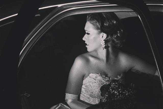 Noiva no carro
