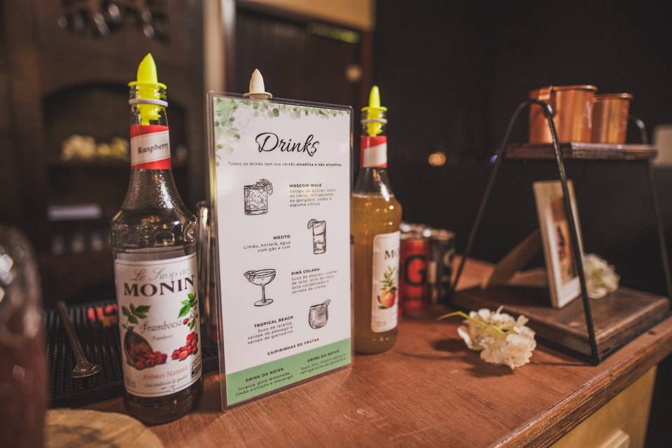 Menu drinks