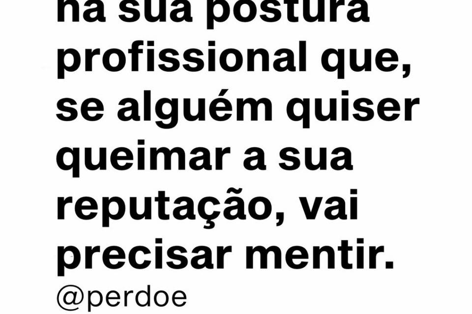 Meu trabalho sempre eprimeiro