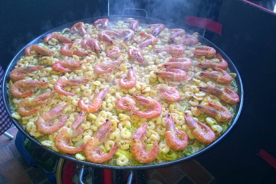 Paella de Camarão