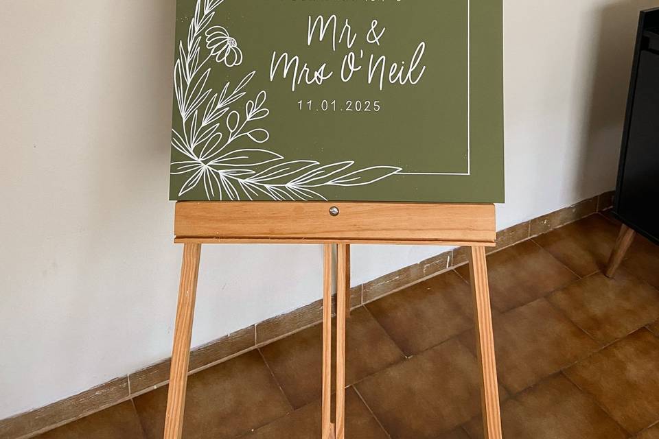 Placa casamento