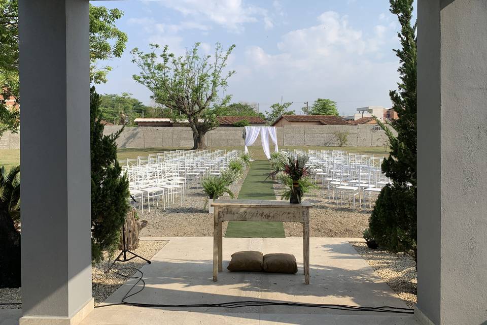 Casamento jardim entrada