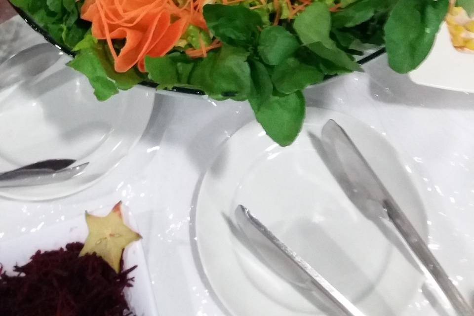 Salada decorada