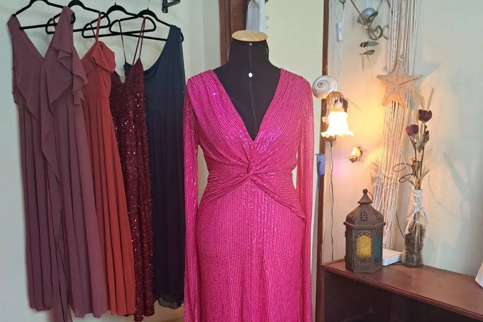 Vestido Pink paetê