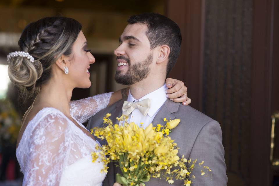 Ensaio com casal no casamento