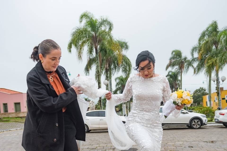 Chegada da noiva a igreja