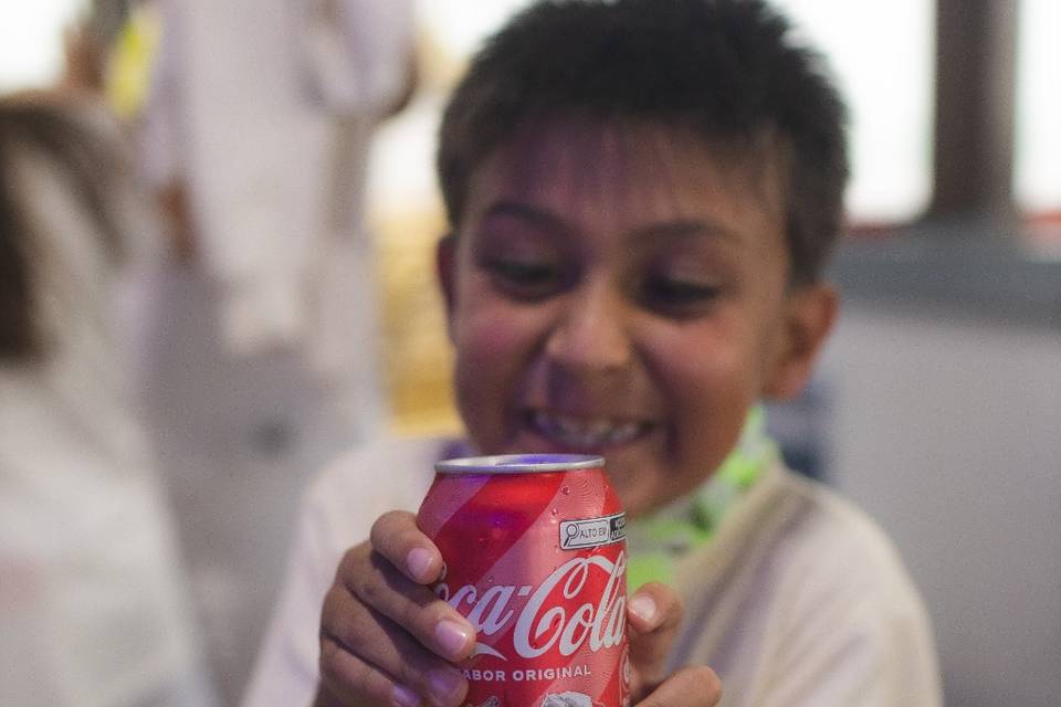 As crianças felizes!