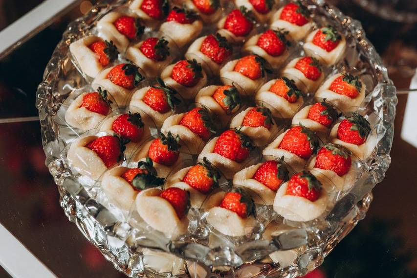 Bombom morango cristal